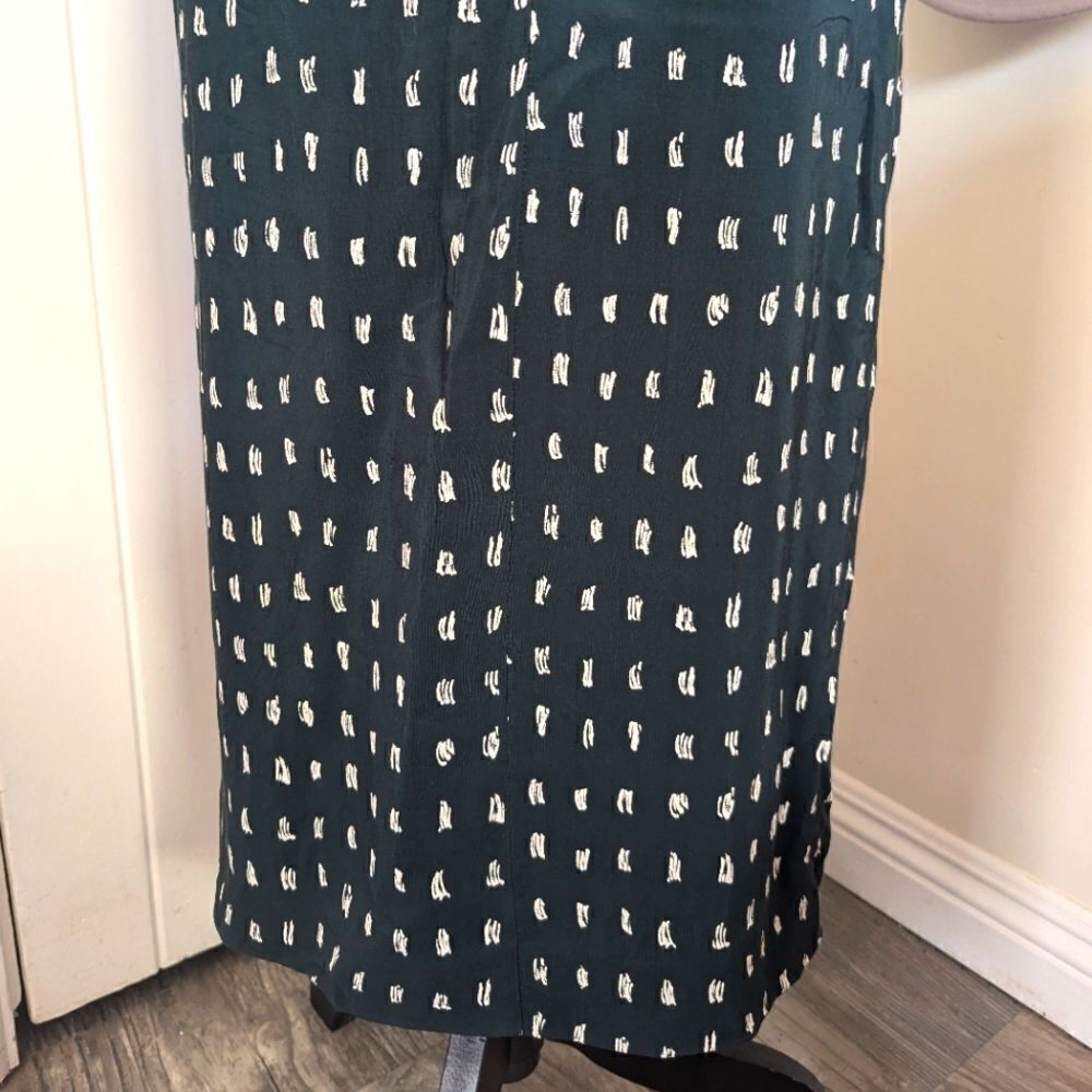 MM Lafleur 4 Tulip Green White Polka Dot Skirt Retro Whimsigoth Dark Feminine - Picture 7 of 8